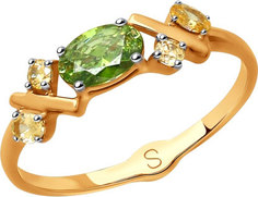Кольцо из красного золота р. 17,5 AllTime 81010404_s, фианит Swarovski