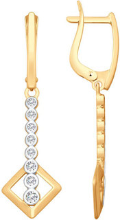 Серьги из красного золота AllTime 027970_s, фианит