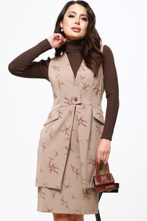 Костюм женский DSTrend Деловой район бежевый 52 RU