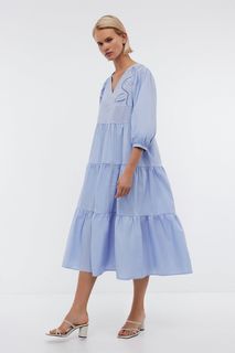 Платье женское Baon B4524035 голубое 2XL