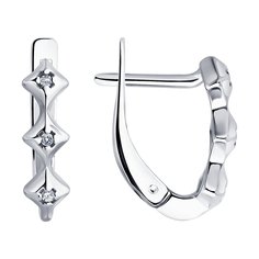 Серьги из серебра Diamant 94-220-02136-1, бриллиант
