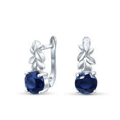 Серьги из серебра Silver Wings 22knys2292-155, сапфир