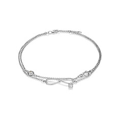 Браслет из серебра р. 17 PLATINA jewelry 05-0620-00-401-0200-69, фианит