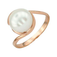 Кольцо из красного золота р. 18,5 ALORIS 1091Ж, жемчуг природный