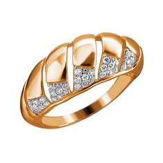 Кольцо из красного золота р. 18,5 Эстет 01К1113242Р, фианит
