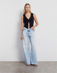 Джинсы женские Gloria Jeans GJN032980 синий /лайт айс/ 36/158