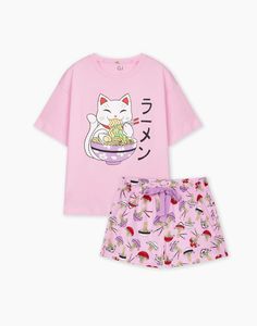 Пижама женская Gloria Jeans GSL001830 розовый/разноцветный M/164