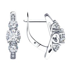 Серьги из серебра Diamant 94-120-02151-1, фианит