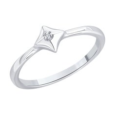 Кольцо из серебра р. 16,5 Diamant 94-210-02137-1, бриллиант