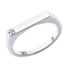 Кольцо из серебра р. 16 Diamant 94-210-02126-1, бриллиант