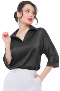 Блуза женская DSTrend Фабиана черная 52 RU