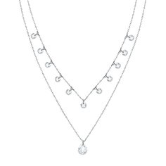 Колье из серебра 45 см 585Gold 706000313, фианит