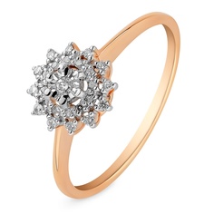 Кольцо из красного золота р. 16,5 585Gold 101016374, бриллиант
