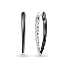 Серьги двухсторонние из серебра 585Gold 702011762, фианит