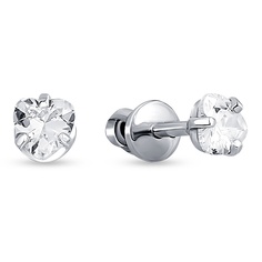 Серьги пусеты из серебра 585Gold 702012119, фианит