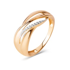 Кольцо из красного золота р. 18,5 585Gold 301012541, фианит