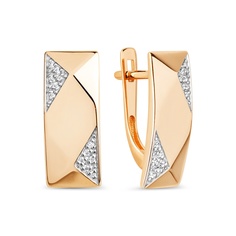 Серьги из красного золота 585Gold 302007338, фианит