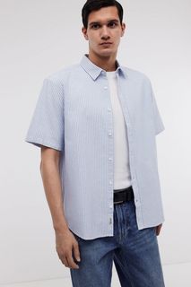 Рубашка мужская Baon B6824001 голубая 3XL