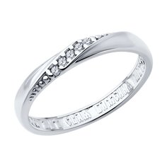 Кольцо из серебра р. 19 SOKOLOV 94014167, фианит