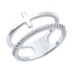 Кольцо из серебра р. 16 SOKOLOV 94014156, фианит