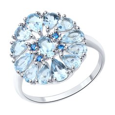 Кольцо из серебра р. 18 SOKOLOV 92014245, топаз