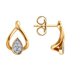 Серьги из красного золота SOKOLOV 0200426, фианит