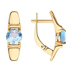 Серьги из красного золота SOKOLOV 724579, топаз
