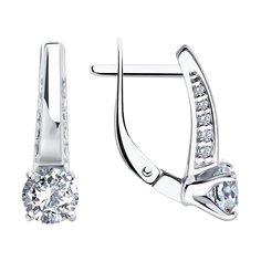 Серьги из серебра Diamant 94-120-02129-1, фианит