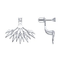 Серьги из серебра Diamant 94-122-02103-1, фианит