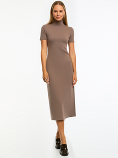 Платье женское oodji 63912240 коричневое 2XL