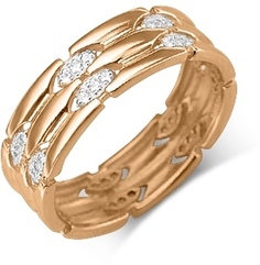 Кольцо из красного золота р. 20 PLATINA jewelry 01-0680-00-101-1110-30, бриллиант