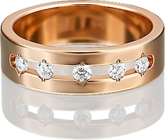 Кольцо из красного золота р. 19,5 PLATINA jewelry 01-1326-00-101-1110-30, бриллиант