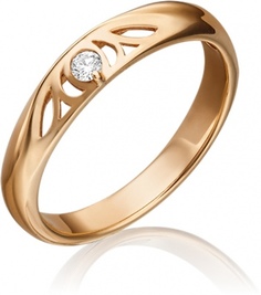 Кольцо из красного золота р. 17 PLATINA jewelry 01-1593-00-101-1110-30, бриллиант