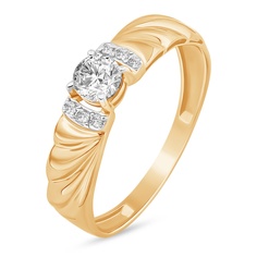 Кольцо из красного золота р. 17 585Gold 301012188, фианит