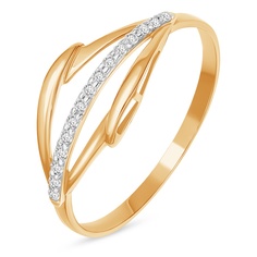 Кольцо из красного золота р. 18,5 585Gold 301012219, фианит