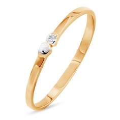 Кольцо из красного золота р. 15,5 585Gold 301012303, фианит