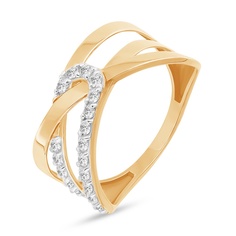 Кольцо из красного золота р. 17,5 585Gold 301012294, фианит