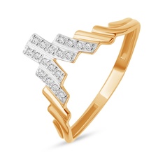 Кольцо из красного золота р. 17 585Gold 301012296, фианит