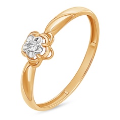 Кольцо из красного золота р. 18 585Gold 301012166, фианит