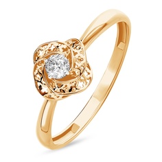 Кольцо из красного золота р. 17 585Gold 301012162, фианит