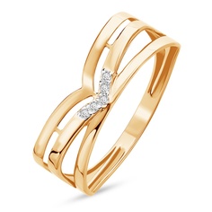 Кольцо из красного золота р. 16 585Gold 301012194, фианит