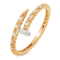 Кольцо из красного золота р. 17 585Gold 301012186, фианит
