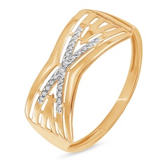 Кольцо из красного золота р. 17,5 585Gold 301012168, фианит