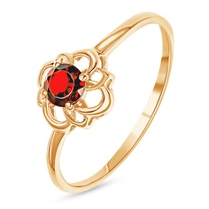 Кольцо из красного золота р. 16,5 585Gold 201015050, гранат