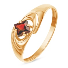 Кольцо из красного золота р. 18,5 585Gold 201015040, гранат