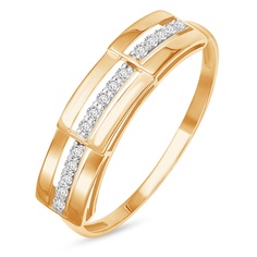 Кольцо из красного золота р. 17,5 585Gold 301012220, фианит