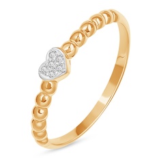 Кольцо из красного золота р. 16 585Gold 301012286, фианит