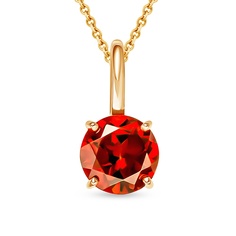 Подвеска из красного золота 585Gold 203003143, гранат