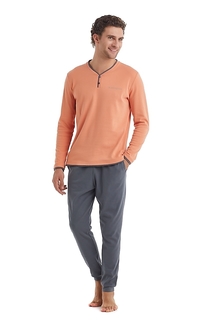 Пижама мужская BlackSpade BS40105 оранжевая; серая L