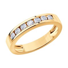 Кольцо из красного золота р. 17,5 SOKOLOV 1012073, бриллиант